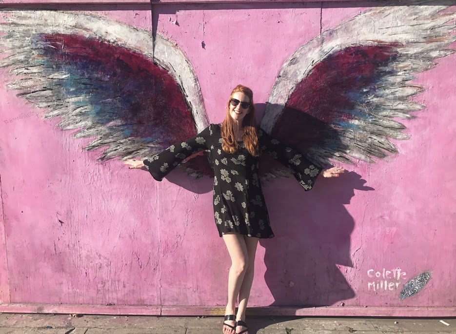 Angel mural in Hollywood, California